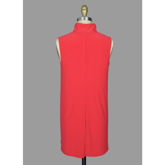 SYMPLI CORAL PINK DOUBLE OVER KEYHOLE SLEEVELESS TOP - Picture 5 of 7